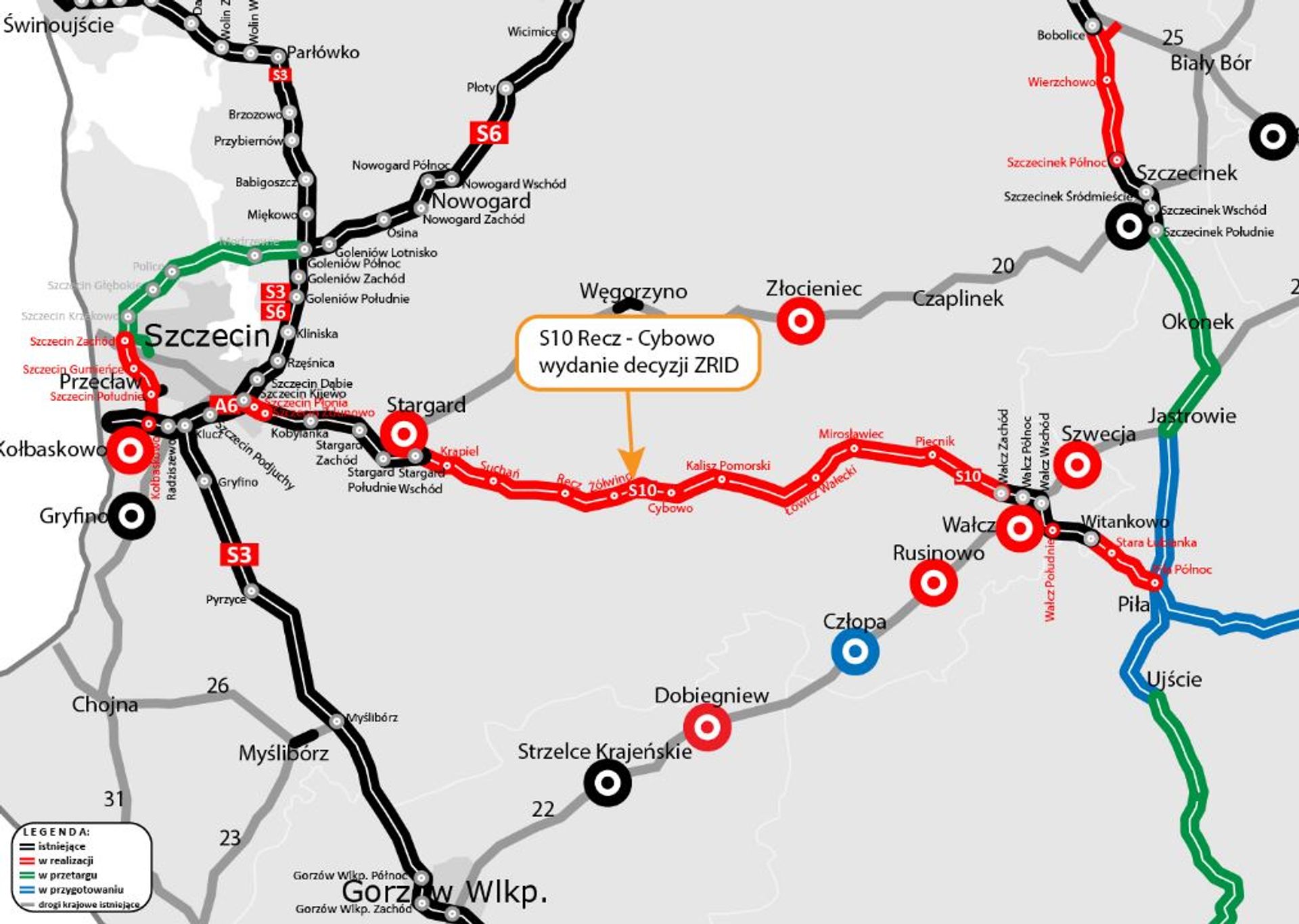 Zachodniopomorskie: Rusza budowa drogi ekspresowej S10 od Recza do Cybowa
