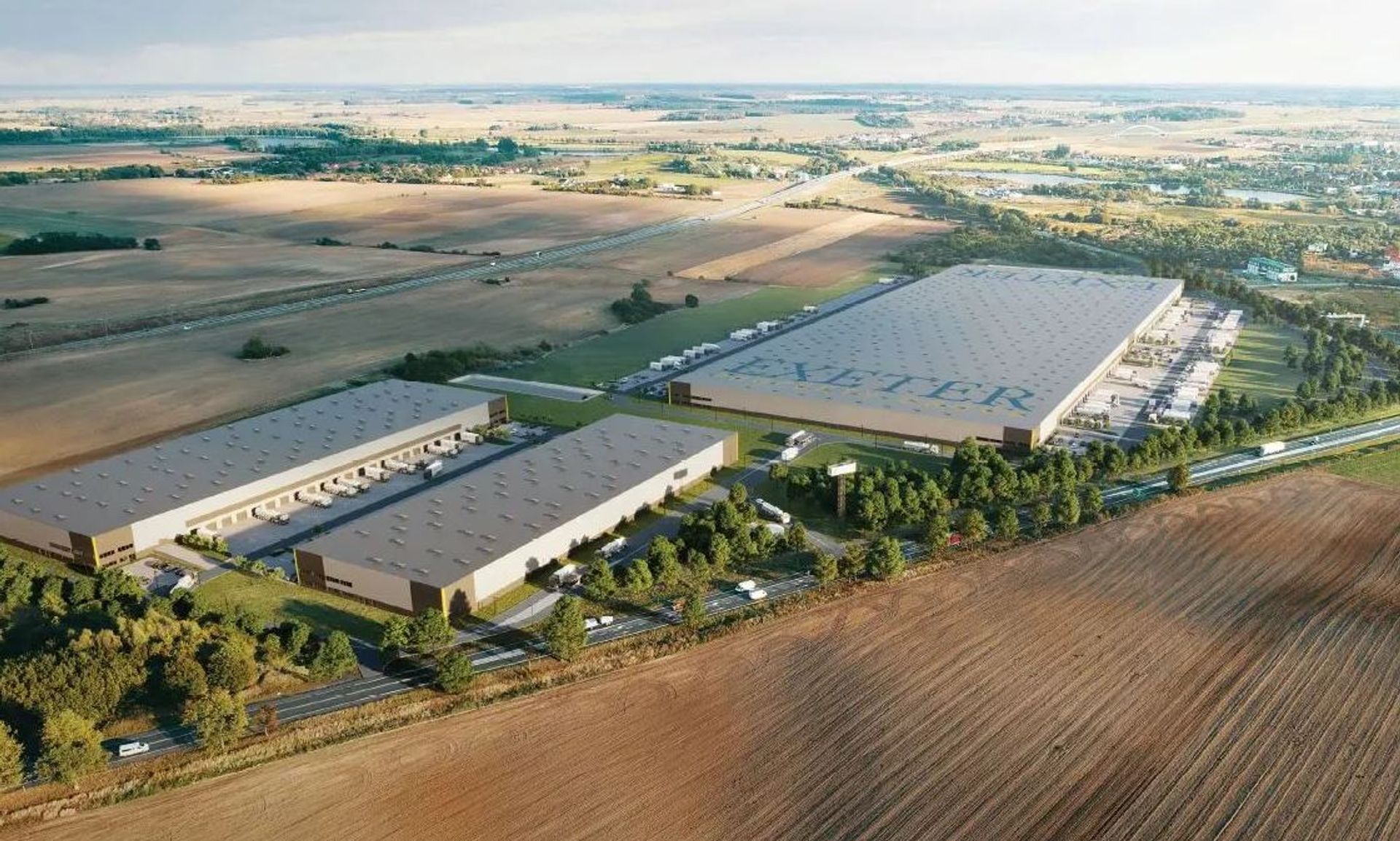  W Świebodzinie Kajima Poland buduje wielkie centrum logistyczne dla Exeter Property Group 