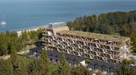 Aston Veu rośnie w pierwszej linii brzegowej w Sianożętach. Nadmorski kompleks z 97 apartamentami, spa i basenem na dachu nabiera kształtów [WIZUALIZACJE]