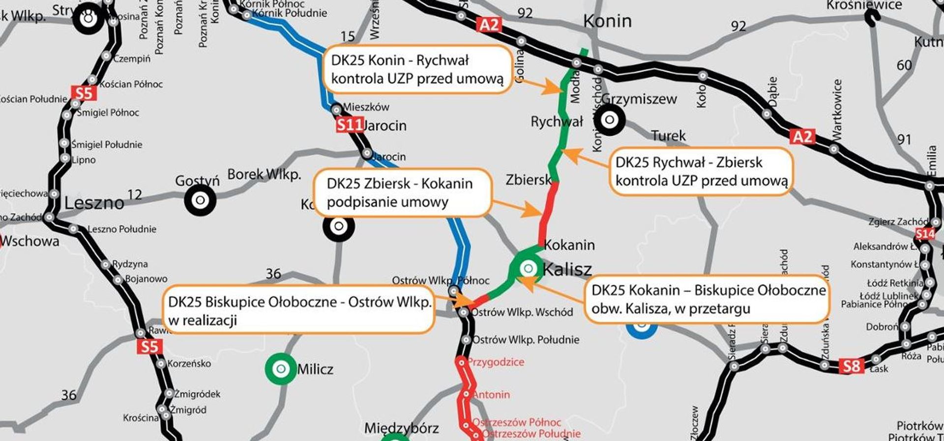 Kolejny odcinek DK25 w Wielkopolsce w realizacji