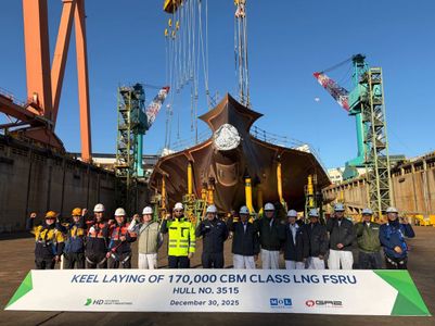 Położono stępkę pod nowoczesny Terminal LNG (FSRU Offshore) w Gdańsku [ZDJĘCIA]