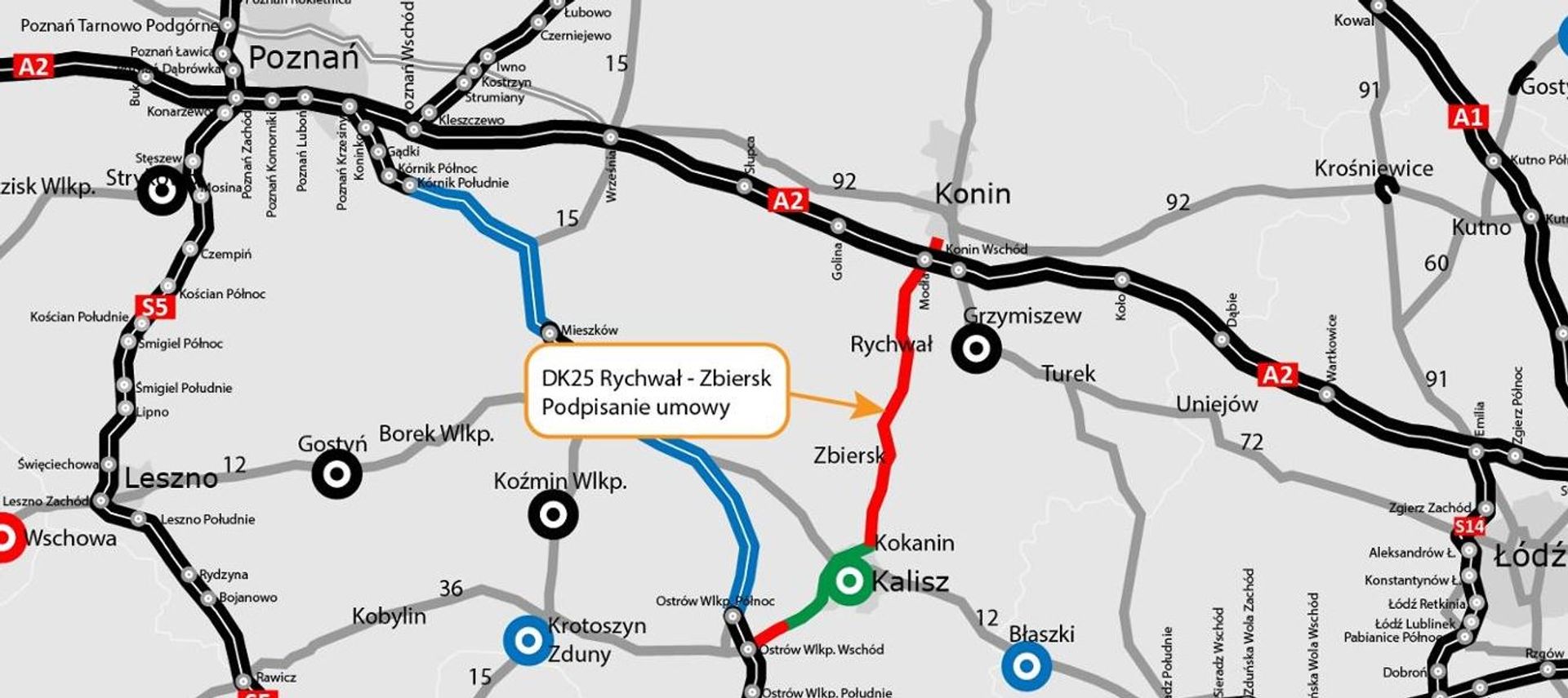 Czwarta umowa na realizację DK25 w Wielkopolsce podpisana
