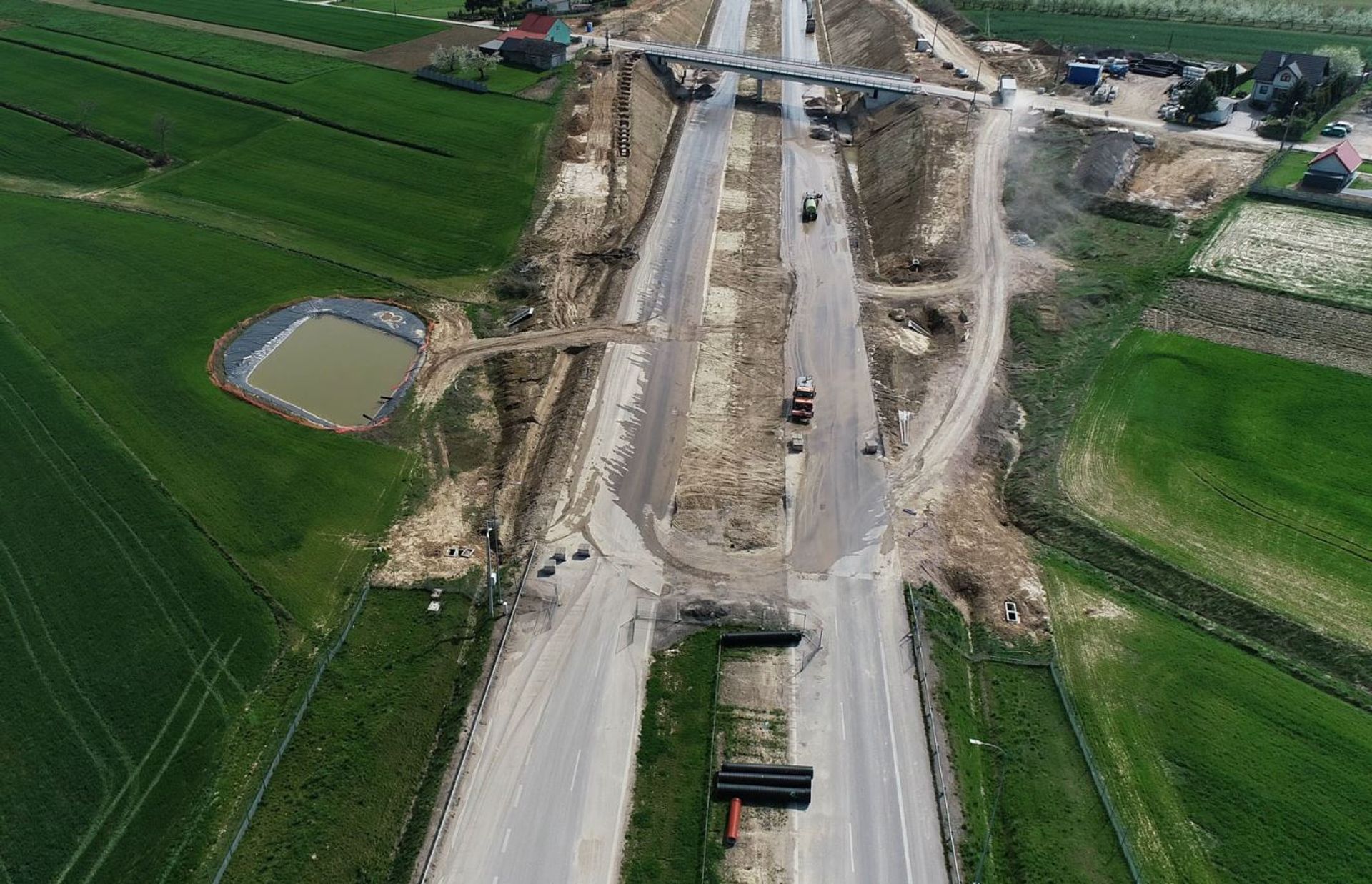Trwa budowa drogi ekspresowej S7 na odcinku Widoma - Kraków Nowa Huta 