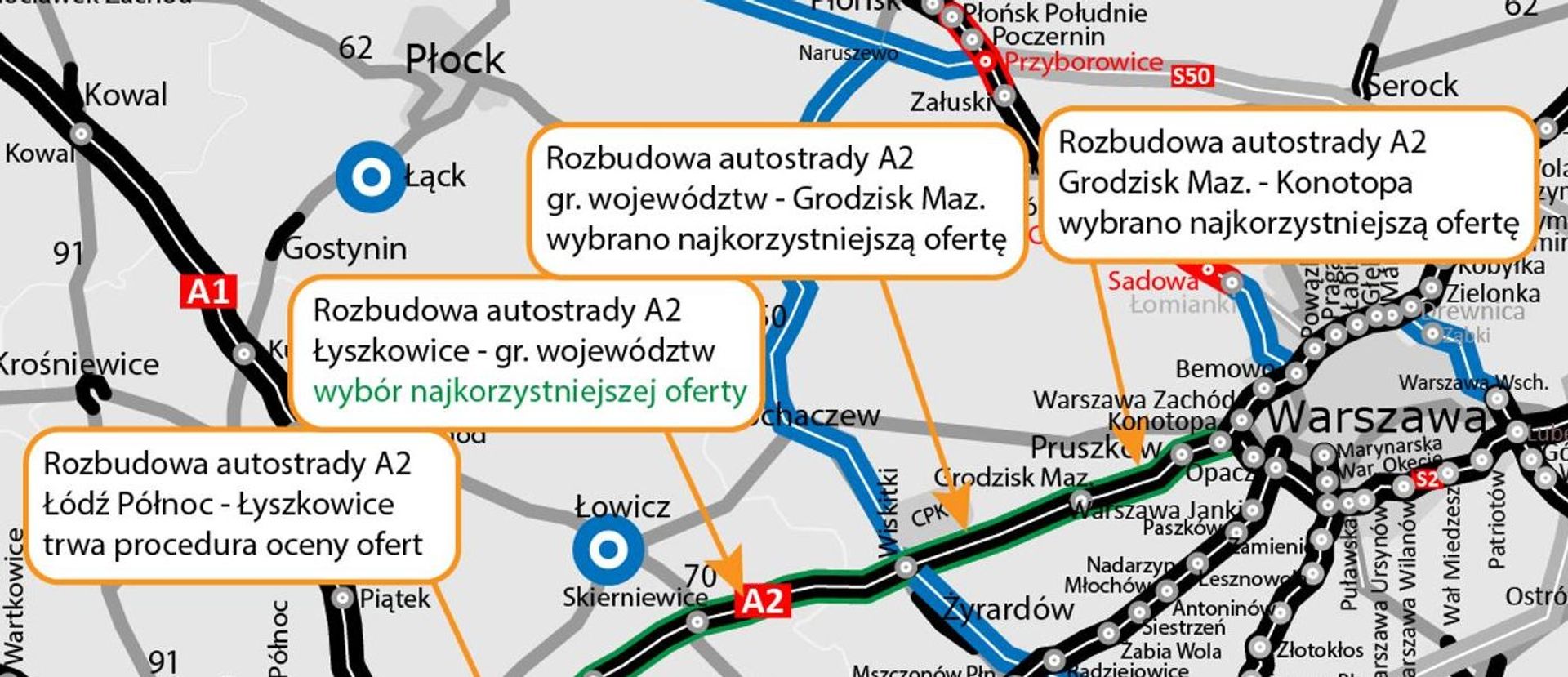 Kolejny ważny krok do rozbudowy autostrady A2 między Łodzią i Warszawą