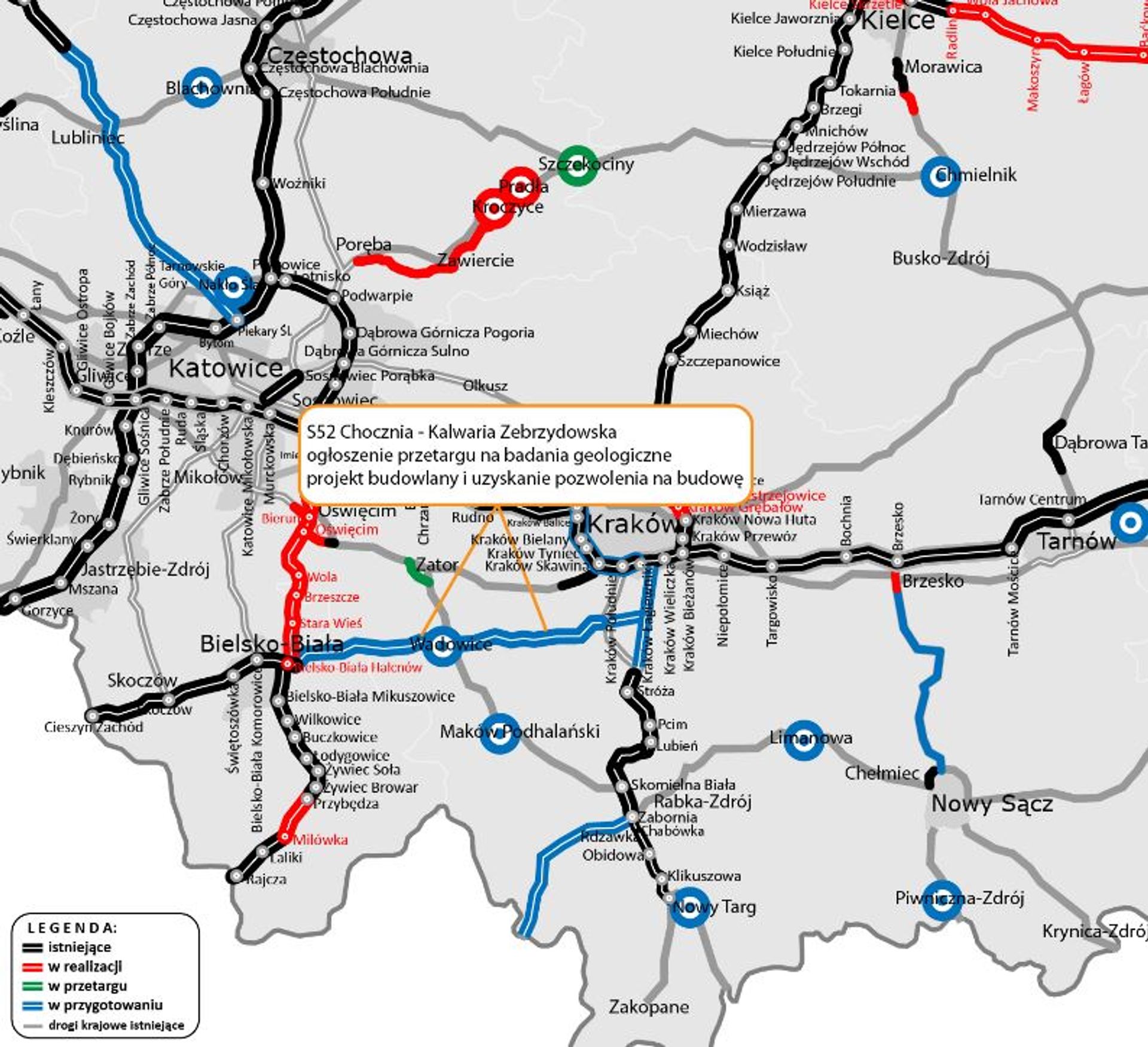 S52 BDI – czas na obwodnice Wadowic i Kalwarii Zebrzydowskiej