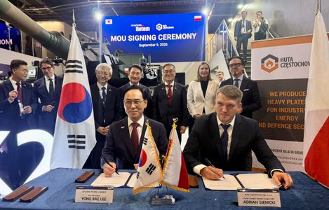 Huta Częstochowa i koreański Hyundai Rotem podpisały porozumienie w sprawie stali pancernej dla programu K2PL