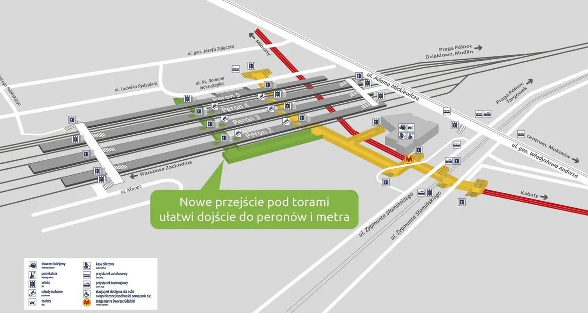 PKP PLK S.A. modernizują stację Warszawa Gdańska 