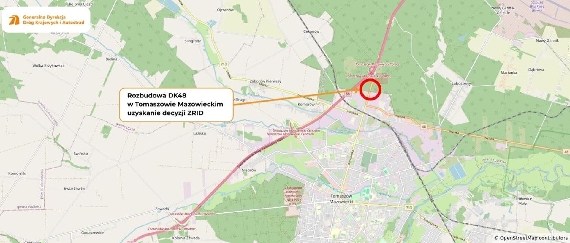 Łódzkie: Rusza rozbudowa DK48 w Tomaszowie Mazowieckim