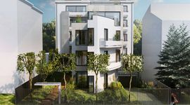 Warszawa: Angorska 13A – na Saskiej Kępie wyrasta nowy apartamentowiec. Można zająć całą kondygnację [WIZUALIZACJE]