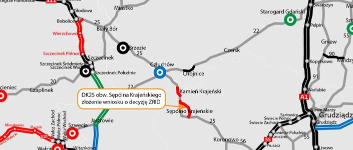 Kolejny krok ku budowie obwodnicy Sępólna Krajeńskiego, w ciągu DK25