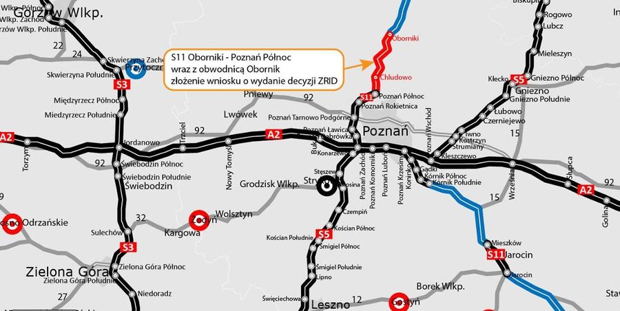 Kolejny krok ku budowie drogi ekspresowej S11 Oborniki - Poznań