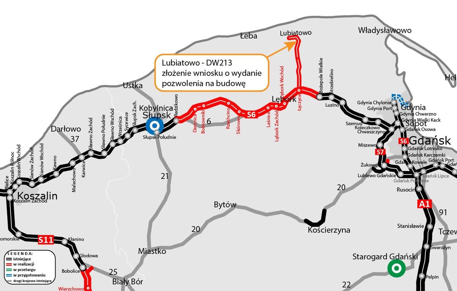 Droga krajowa do elektrowni jądrowej - GDDKiA wnioskuje o pozwolenie na budowę "ostatniej mili"