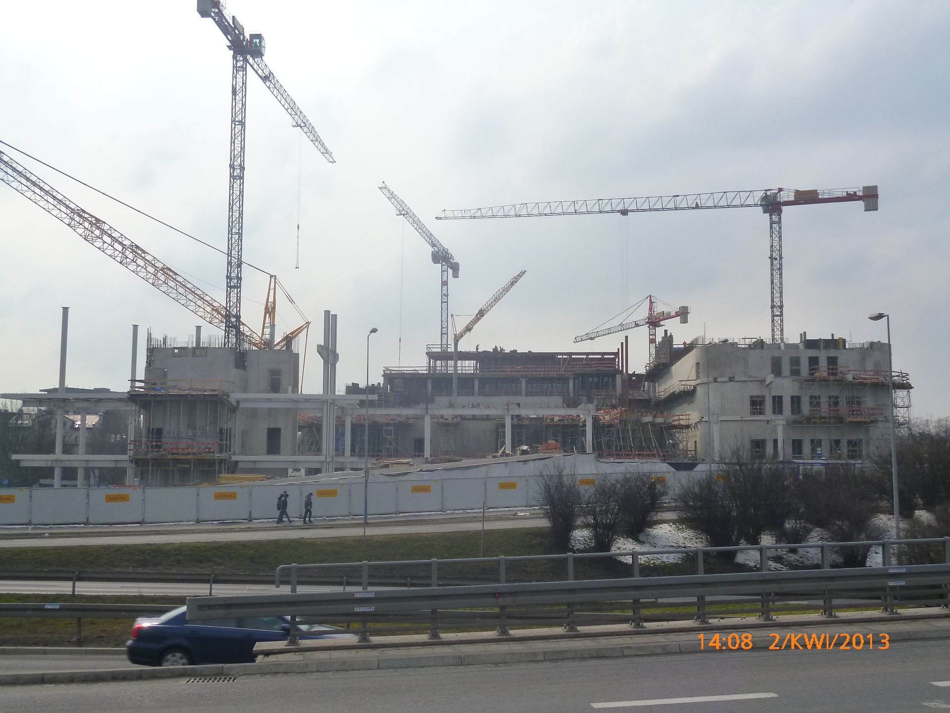  Na budowie Centrum Kongresowego ICE w Krakowie trwają prace wykończeniowe