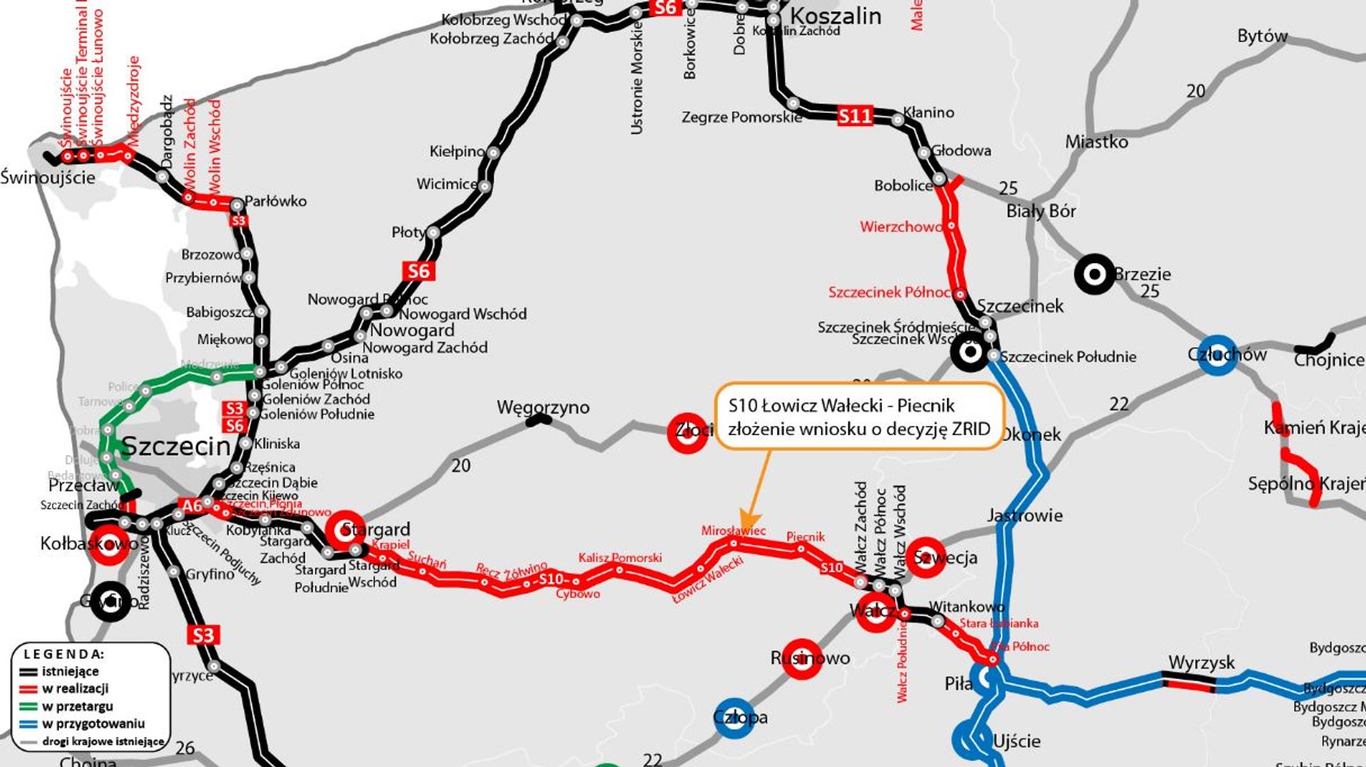 Jest wniosek o budowę dla kolejnego odcinka S10 na Pomorzu Zachodnim