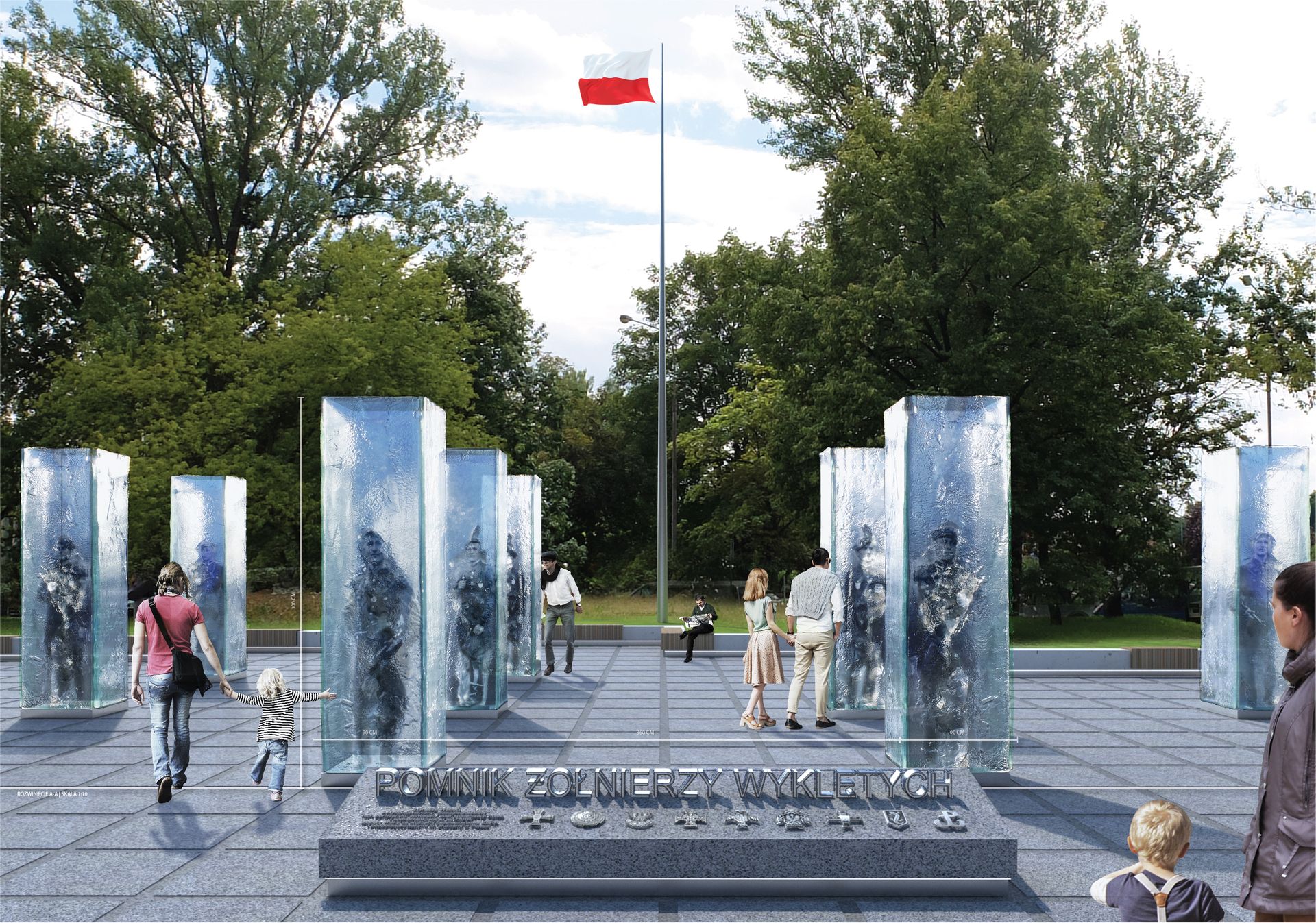Wrocław: Tak ma wyglądać pomnik Żołnierzy Wyklętych przy Wroclavii. Konkurs rozstrzygnięty 