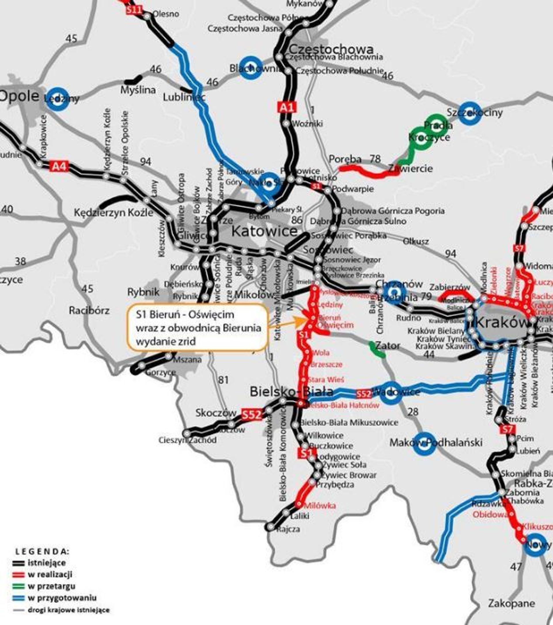 Jest decyzja ZRID dla kolejnego odcinka S1 w woj. śląskim