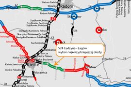 Wybrano ofertę w przetargu na realizację drogi ekspresowej S74 Cedzyny - Łagów