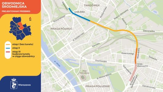 Warszawa: Nowy wykonawca zaprojektuje wschodni odcinek obwodnicy śródmiejskiej 
