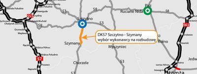 Wybrano wykonawcę rozbudowy DK57 Szczytno - Szymany, głównej drogi do Portu Lotniczego Olsztyn-Mazury w Szymanach