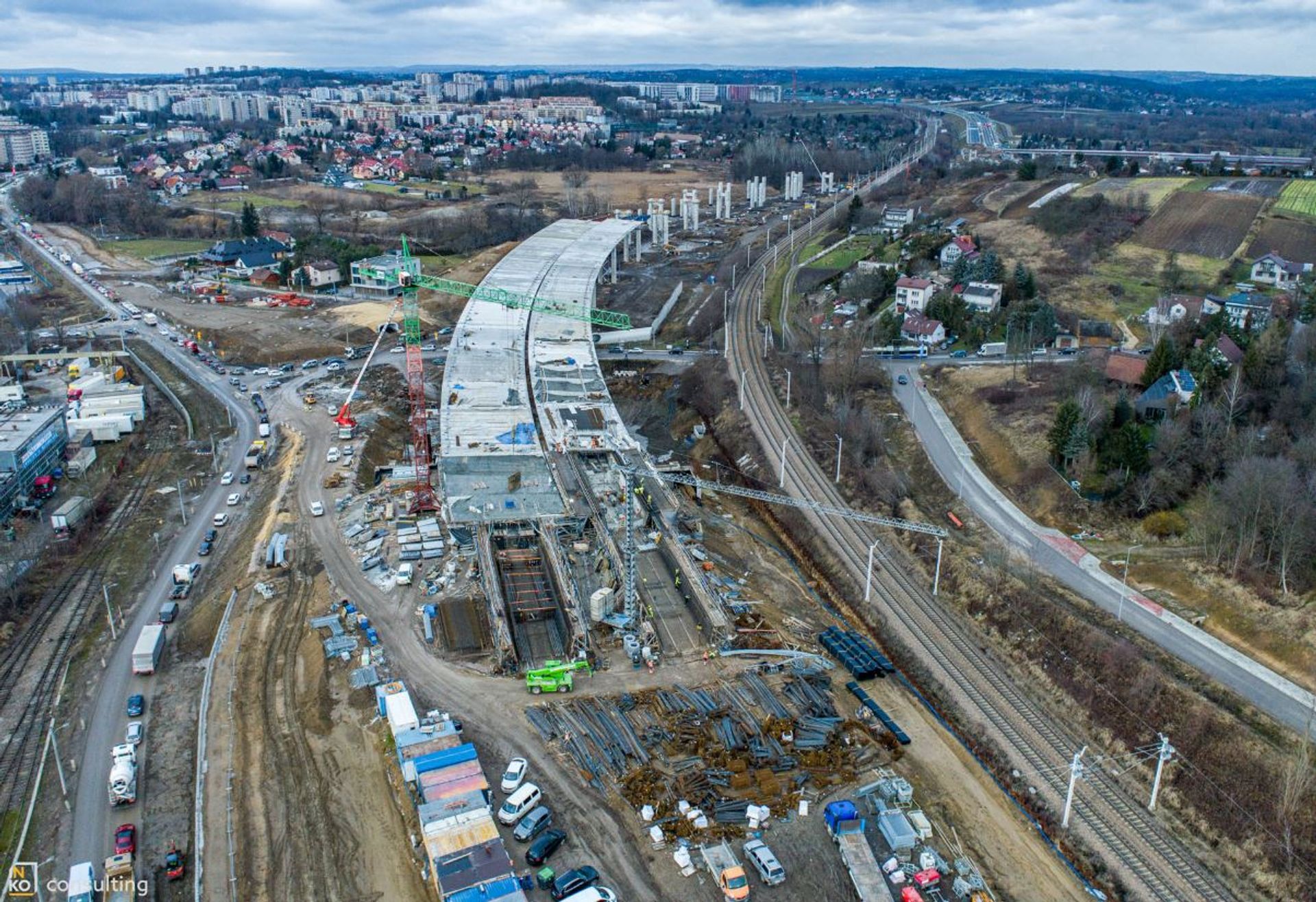 Trwa budowa obwodnicy Krakowa S7, na odcinku Mistrzejowice - Nowa Huta 