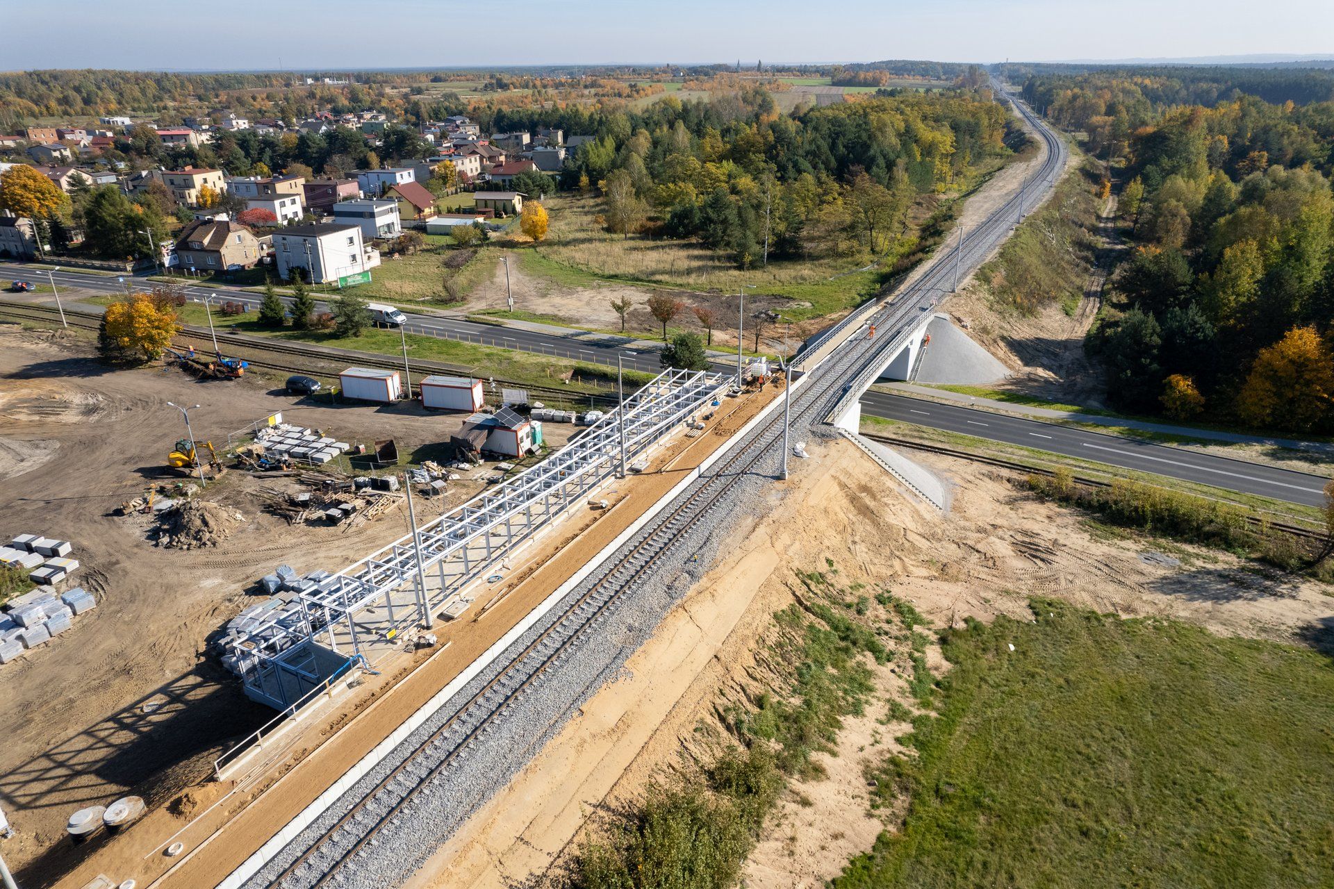 Kolejny etap budowy kolejowej trasy do lotniska Katowice Airport 