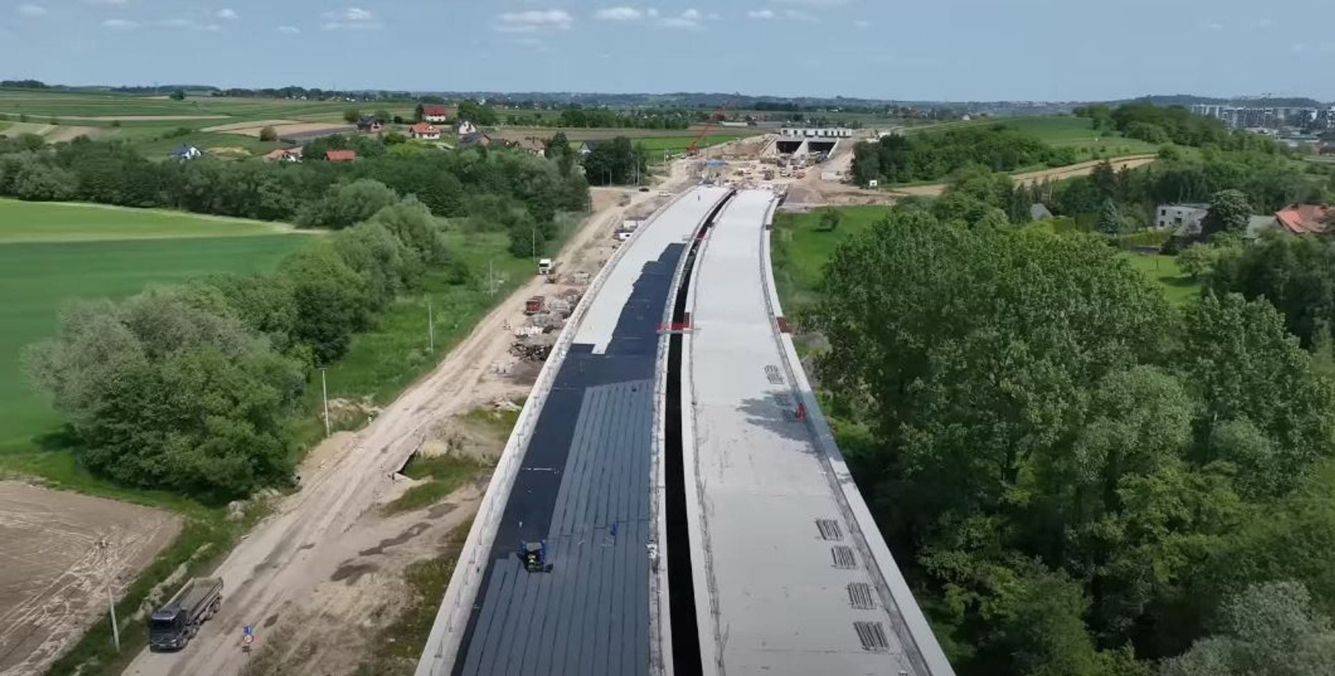 Postępują prace na budowie S52 Północnej Obwodnicy Krakowa 
