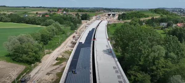 Postępują prace na budowie S52 Północnej Obwodnicy Krakowa [FILMY]