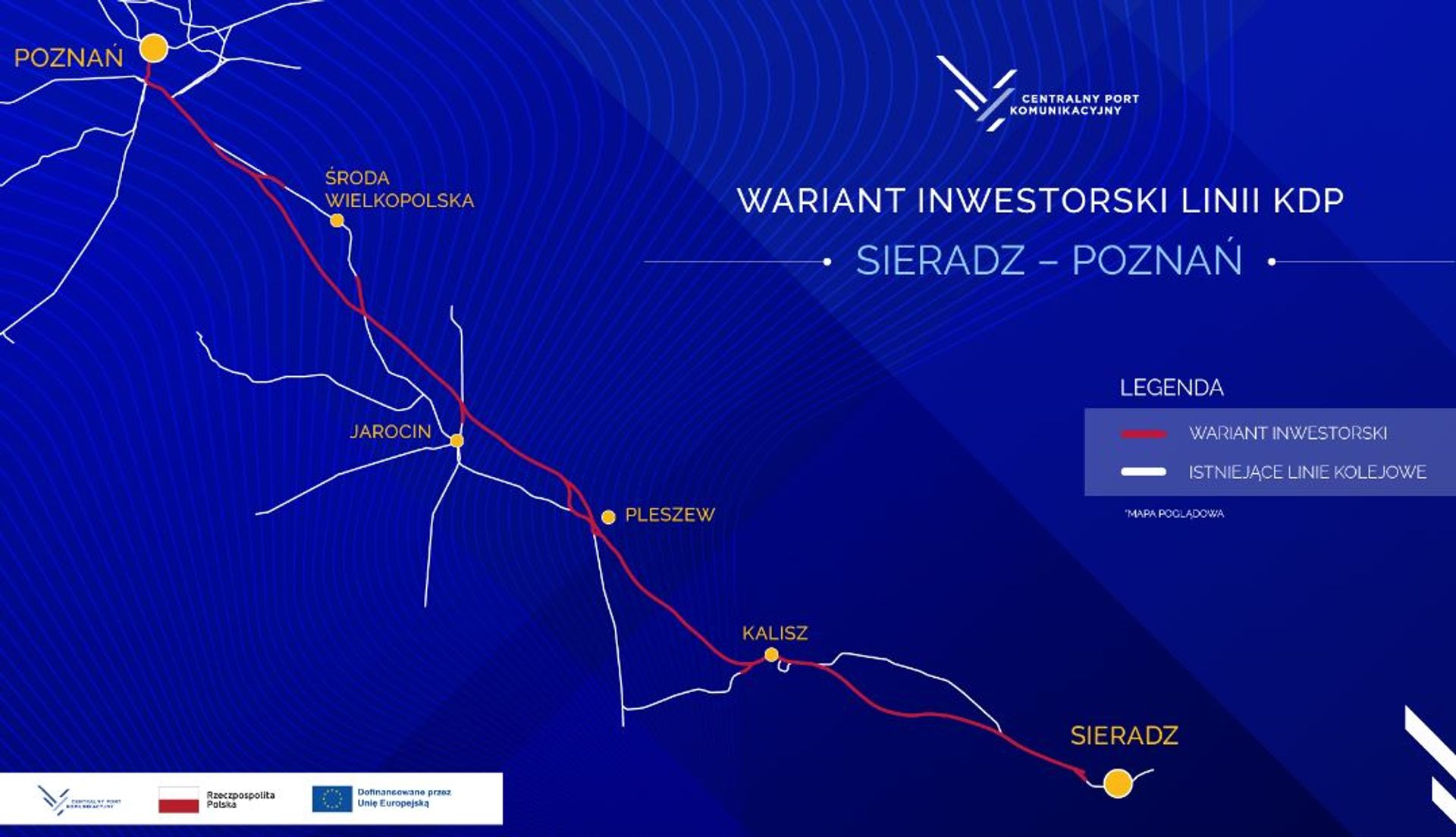 162 mln zł od KE na realizację prac projektowych linii KDP Sieradz – Kalisz – Poznań