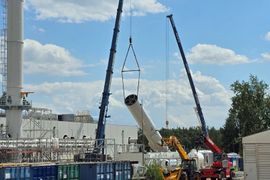Na terenie Elektrociepłowni Bydgoszcz II zostały zamontowane trzy niskoemisyjne kominy