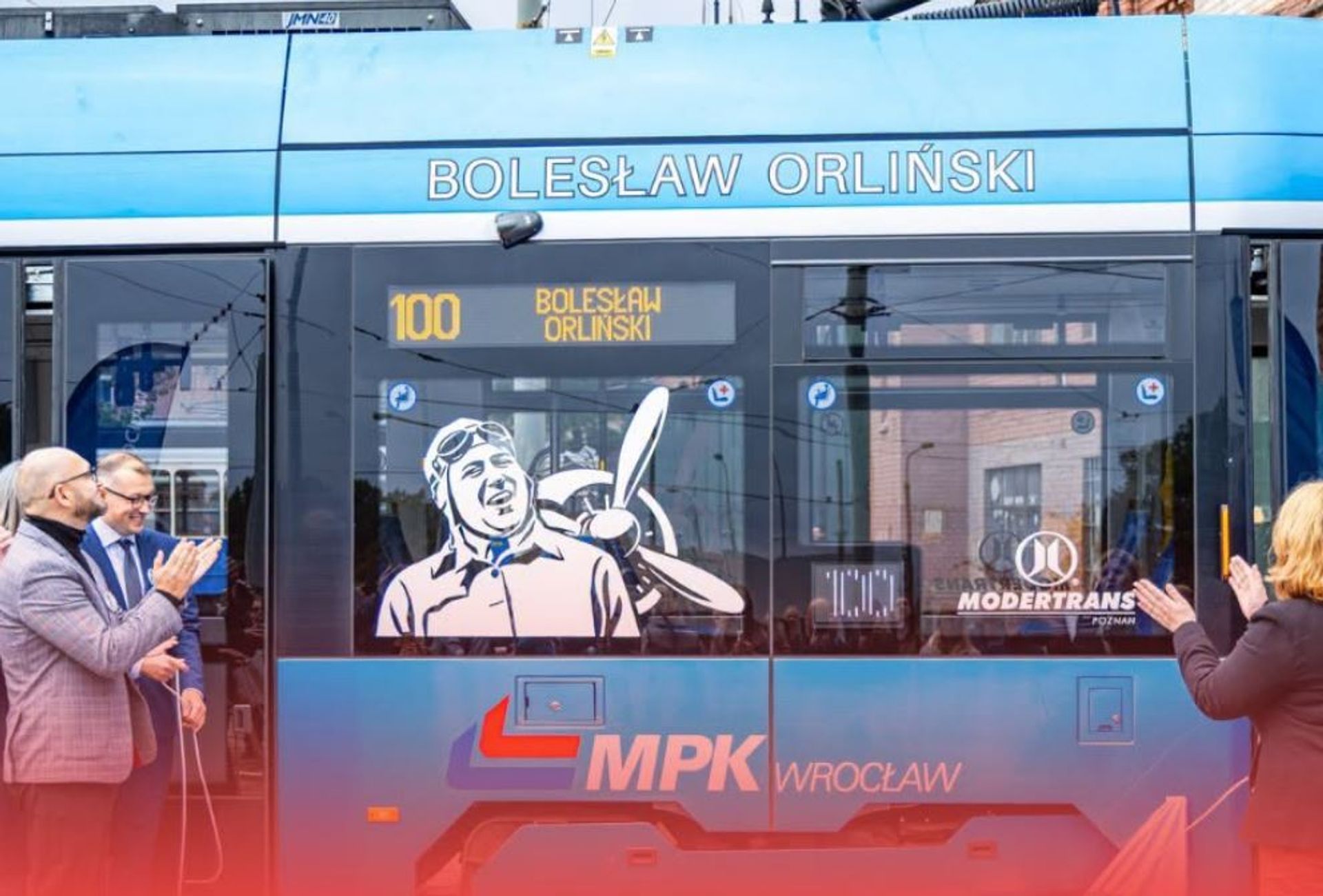 Pilot genialny, człowiek niezwykły. Kolejny tramwaj MPK Wrocław ma swojego patrona 