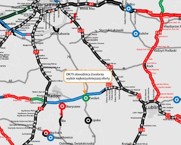 Mazowieckie: Znamy wykonawcę obwodnicy Zwolenia, w ciągu DK79