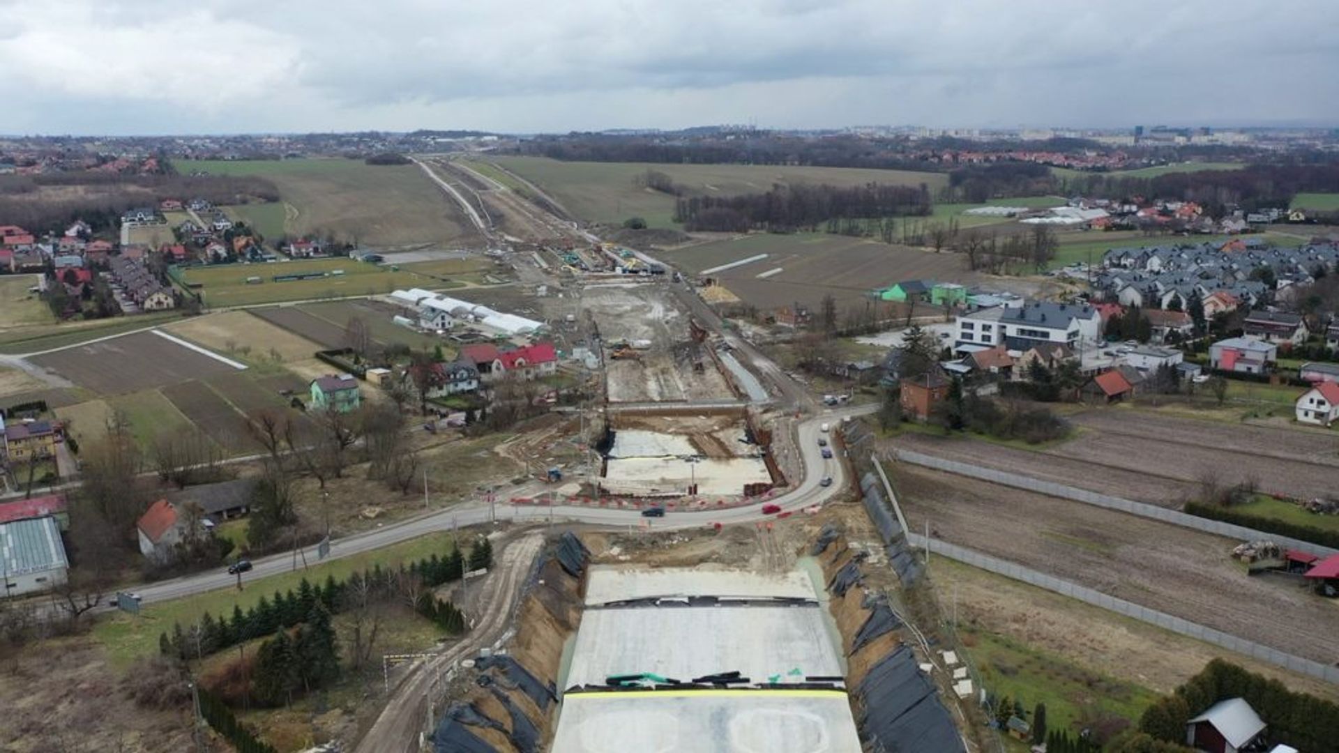 Trwa budowa S52 Północnej Obwodnicy Krakowa 