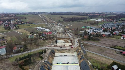 Trwa budowa S52 Północnej Obwodnicy Krakowa [FILM]