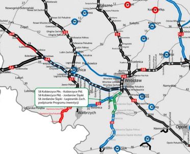 Opóźni się budowa odcinka drogi S8 od węzła Kobierzyce Południe do Jordanowa Śląskiego