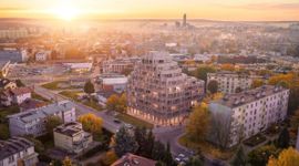 64-metrowa wieża radiowo-telewizyjna w Rzeszowie zostanie wyburzona? Powstanie nowy futurystyczny, kaskadowy budynek mieszkalny? [WIZUALIZACJE]