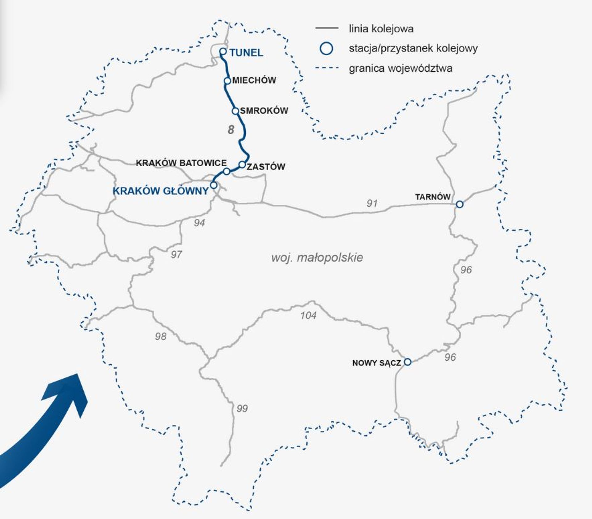 Zwiększą się możliwości kolei i dostęp do pociągów na odcinku Kraków – Tunel