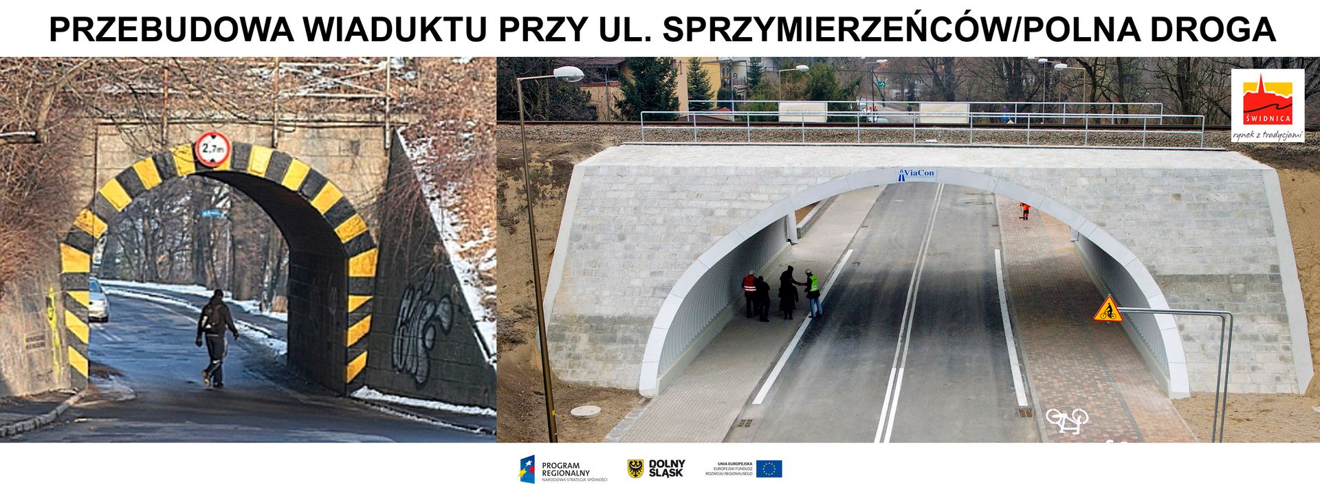  Bezpieczniej przy ul. Sprzymierzeńców/Polna Droga &#8211; nowy wiadukt w Świdnicy już dostępny