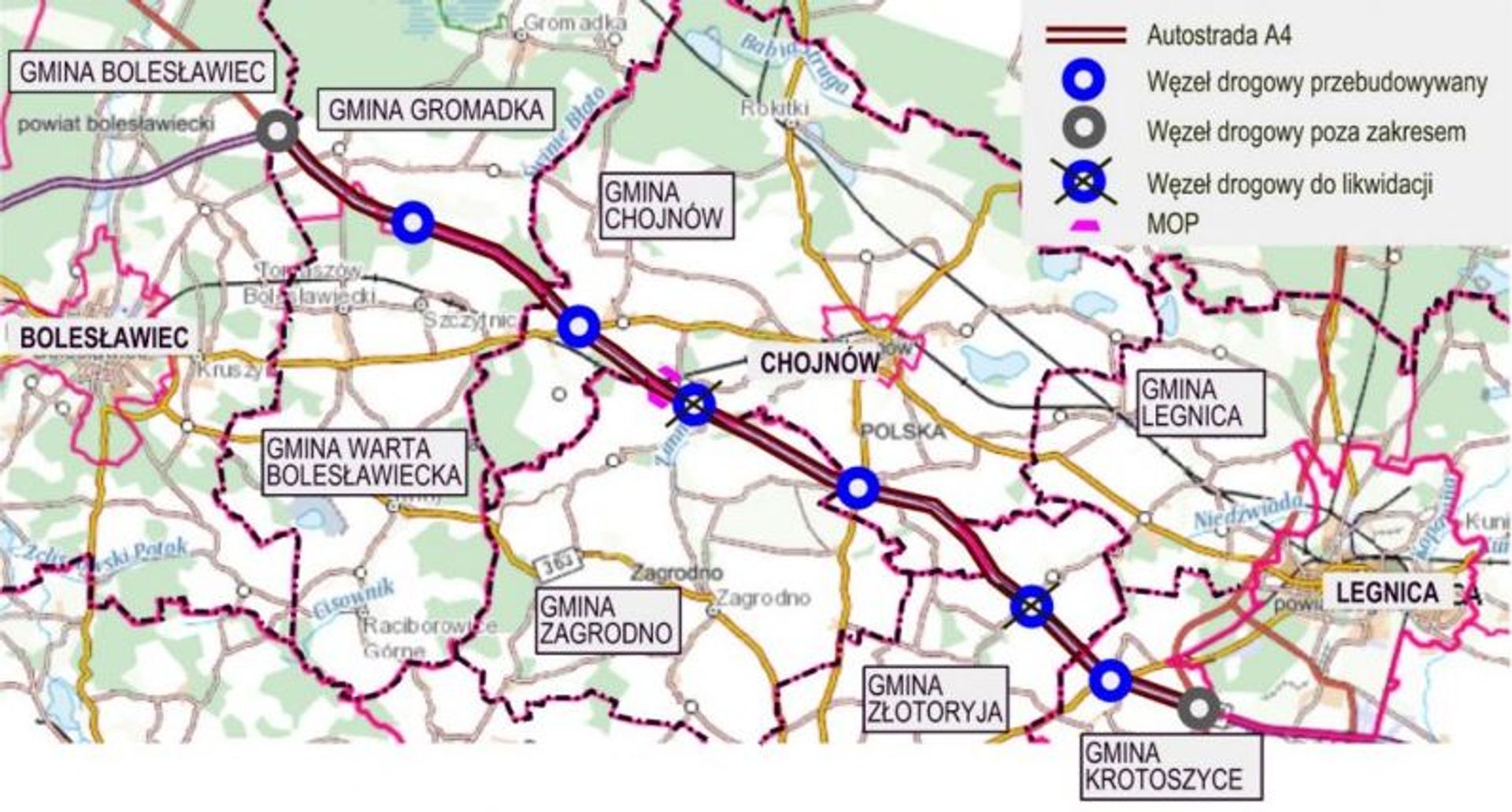 GDDKiA złożyła wnioski o wydanie decyzji środowiskowych dla rozbudowy A4 Krzyżowa - Legnica
