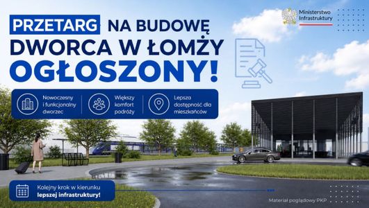 Łomża zyskuje pociągi po 30 latach. Powstanie nowy dworzec