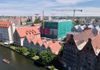 Wiecha na budowie hotelu Golden Tulip Old Town na Wyspie Spichrzów w Gdańsku