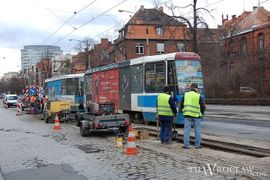 [Wrocław] Na Curie-Skłodowskiej tramwaje znów będą mogły się mijać