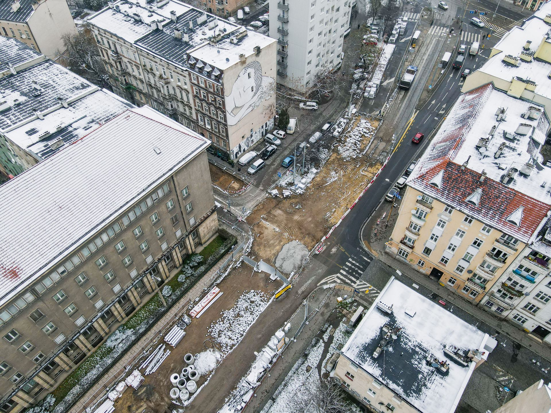 We Wrocławiu trwa przebudowa pierwszego fragmentu ulicy Pomorskiej 