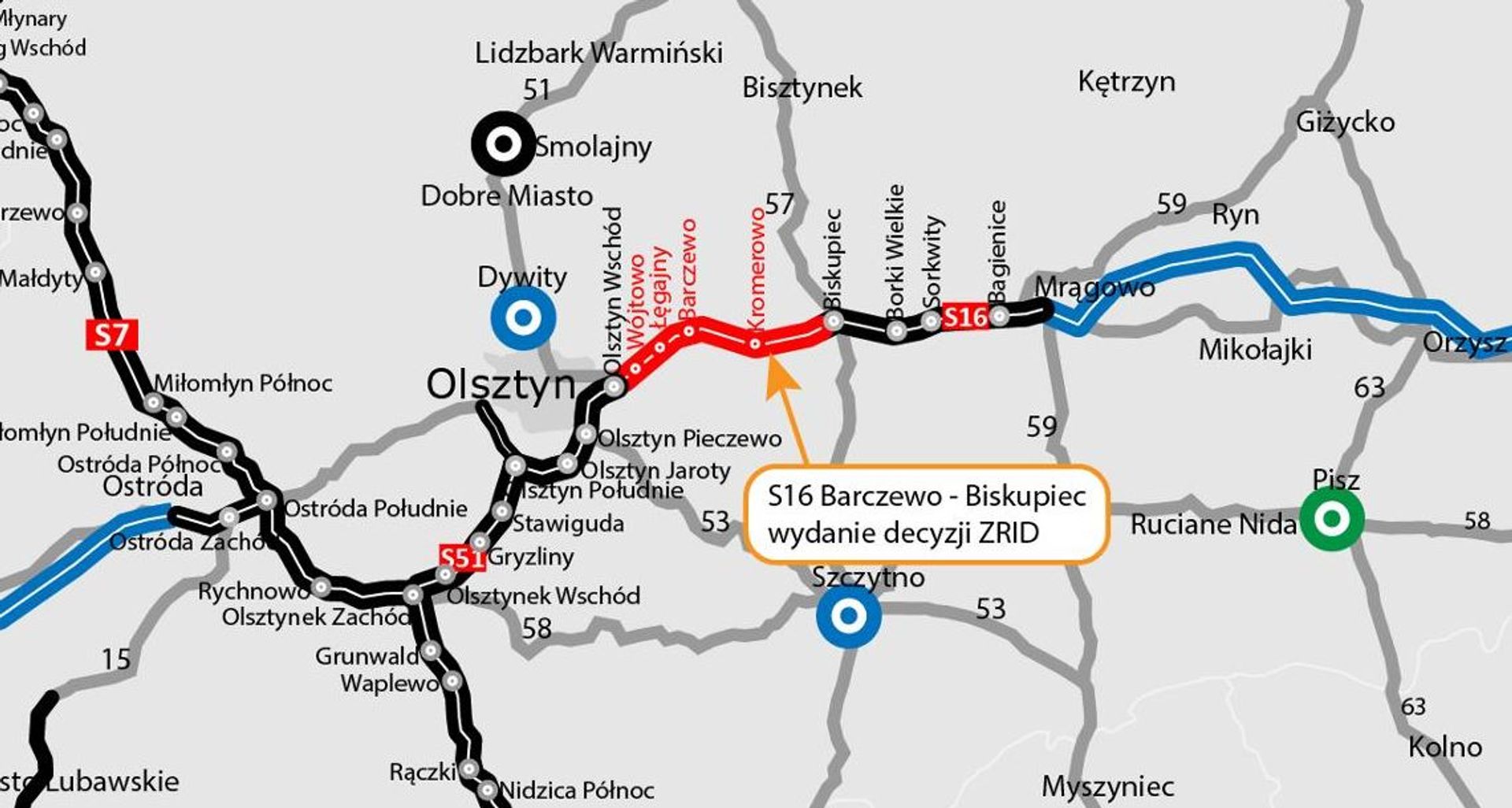 Może ruszać budowa kolejnego odcinka drogi ekspresowej S16 pod Olsztynem