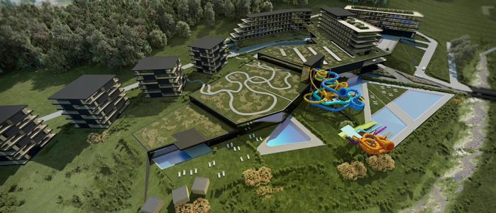 W Krynicy-Zdroju planowana jest budowa wielkiego kompleksu hotelowego z aquaparkiem [WIZUALIZACJE]
