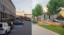 Plac Trzech Krzyży jeszcze bardziej zielony 