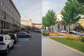 Plac Trzech Krzyży jeszcze bardziej zielony 