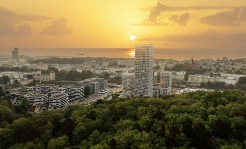 W Gdyni powstaje SKYCITY ze 120-metrową wieżą [FILM+WIZUALIZACJE]