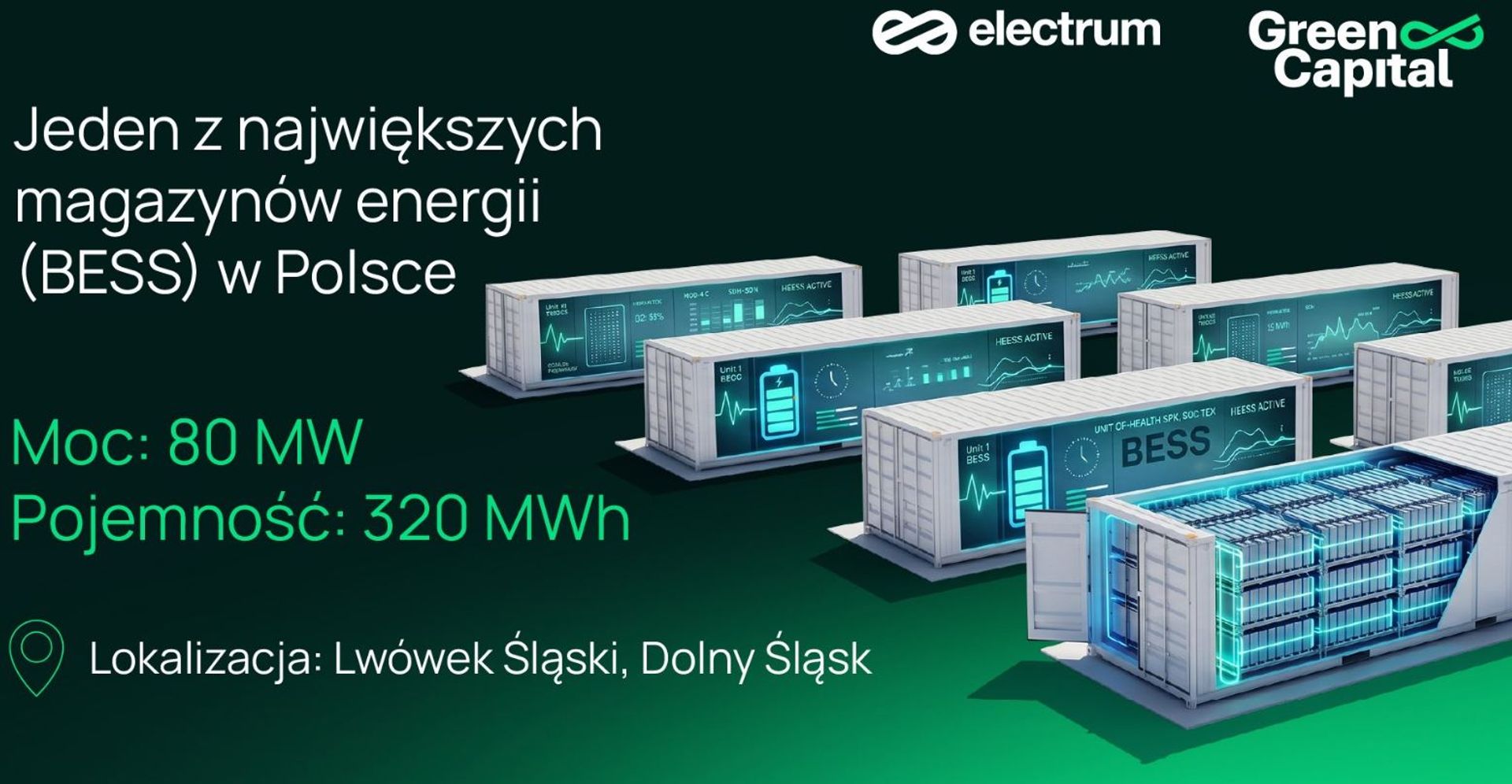 Green Capital wybuduje na Dolnym Śląsku jeden z największych wielkoskalowych magazynów energii w Polsce 