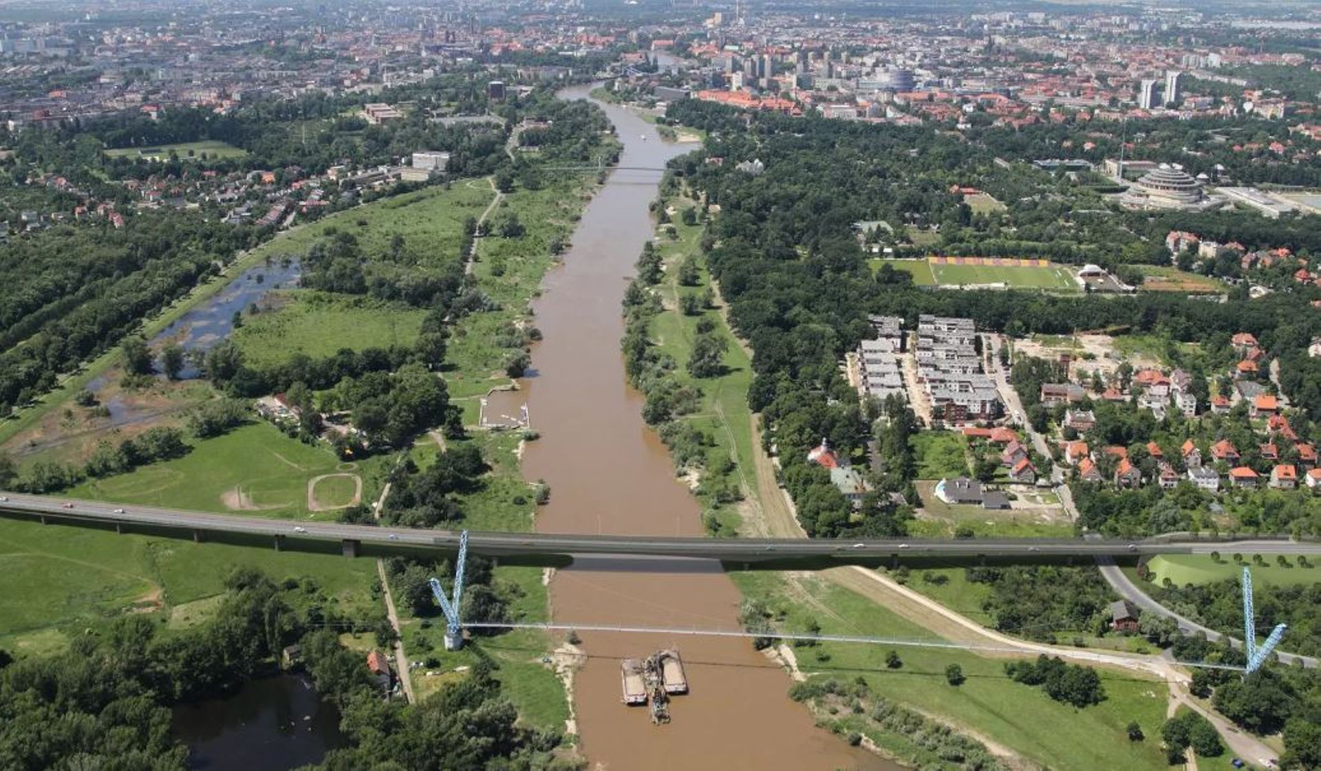 Wrocław: Rusza budowa Alei Wielkiej Wyspy wraz z nowymi mostami nad Odrą i Oławą 