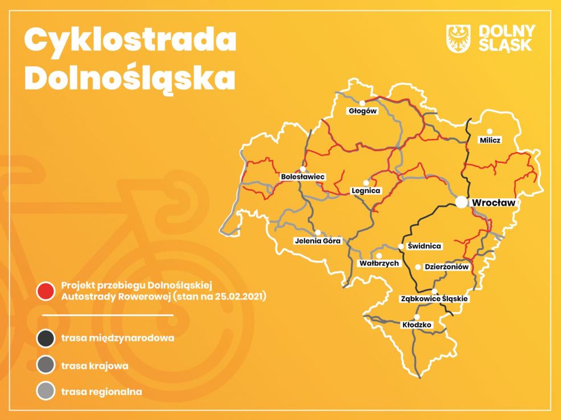 Powstaje Cyklostrada Dolnośląska – ponad 1800 kilometrów dróg rowerowych na Dolnym Śląsku